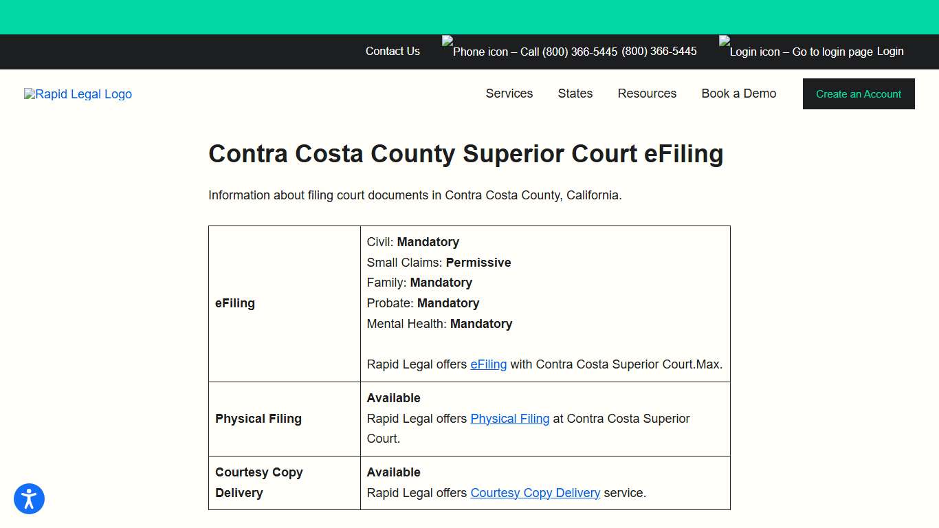 Contra Costa County Superior Court eFiling - Rapid Legal